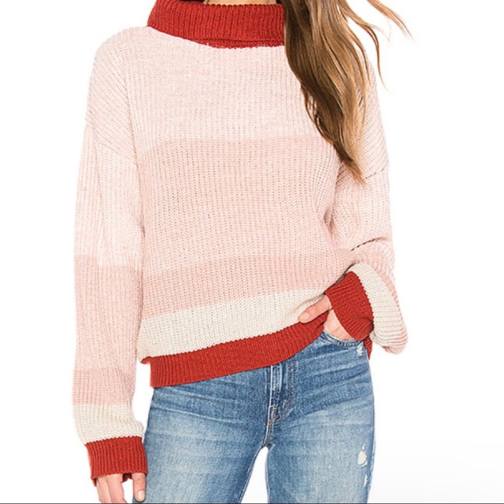 Callahan Nathalee Sweater XS Rib Knit Foldover Neck